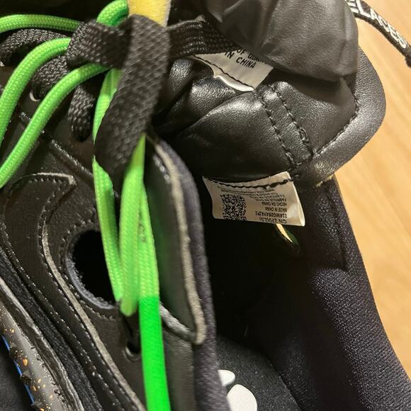 Off-White x Nike Blazer Low '77 4-14 Black Electro Green DH7863-001 Size 9 DS - Picture 7 of 8